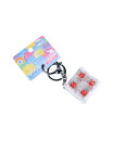 High-Transparency Glow Stress-Relief Four-Grid Key Clip - Red